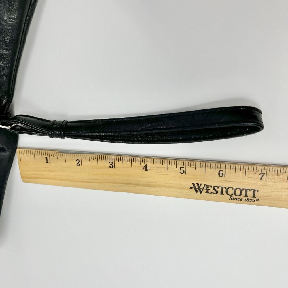 Barr & Barr Wristlet Handmade for Bloomingdales Black Leather w Bow detail - Picture 8 of 8